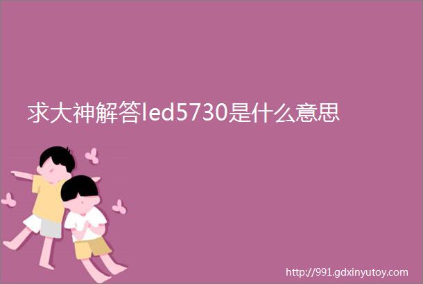 求大神解答led5730是什么意思