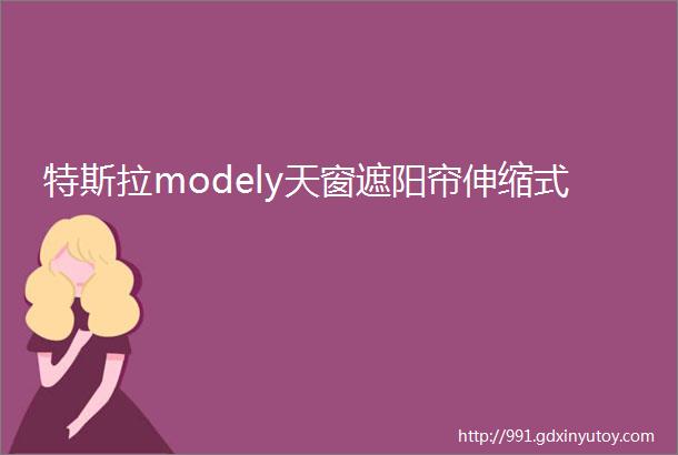 特斯拉modely天窗遮阳帘伸缩式