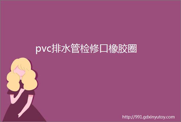 pvc排水管检修口橡胶圈