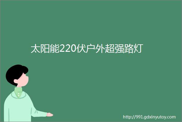 太阳能220伏户外超强路灯