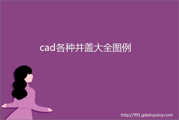 cad各种井盖大全图例