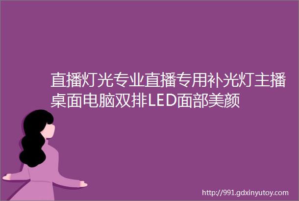 直播灯光专业直播专用补光灯主播桌面电脑双排LED面部美颜