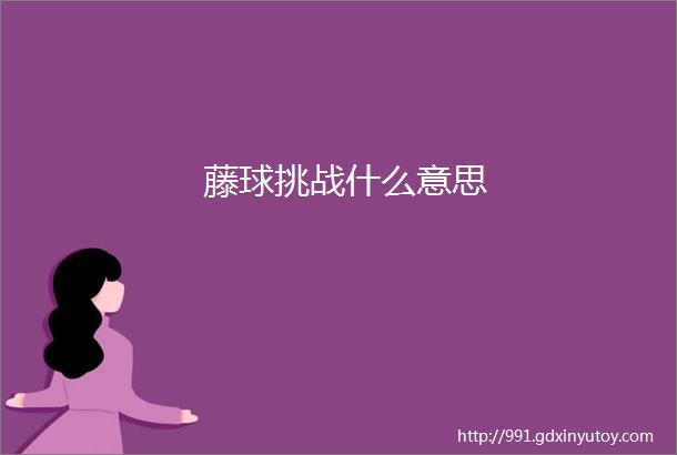 藤球挑战什么意思