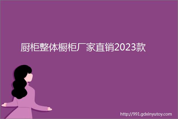 厨柜整体橱柜厂家直销2023款