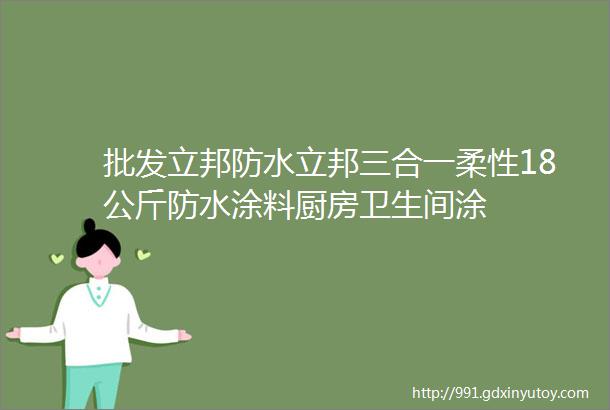 批发立邦防水立邦三合一柔性18公斤防水涂料厨房卫生间涂