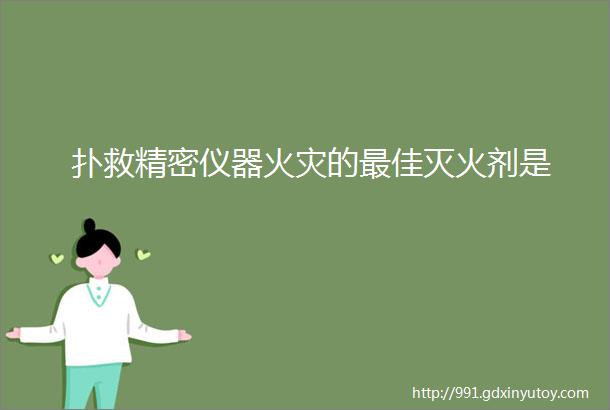 扑救精密仪器火灾的最佳灭火剂是