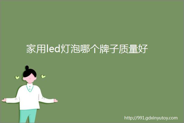 家用led灯泡哪个牌子质量好