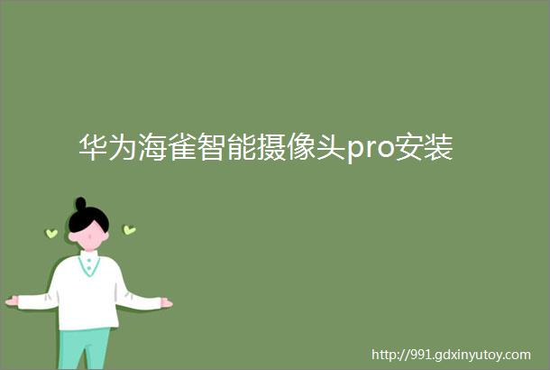 华为海雀智能摄像头pro安装