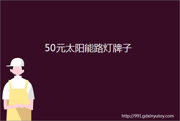 50元太阳能路灯牌子