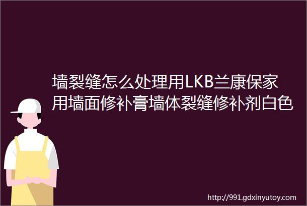 墙裂缝怎么处理用LKB兰康保家用墙面修补膏墙体裂缝修补剂白色乳胶漆腻子粉补墙膏墙裂缝用怎么修补最好墙裂缝怎么修补最好