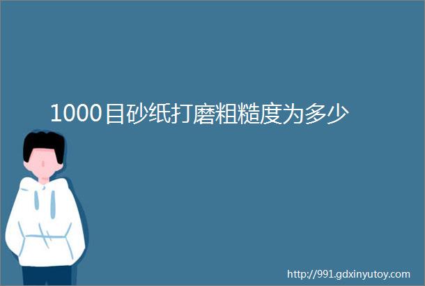 1000目砂纸打磨粗糙度为多少