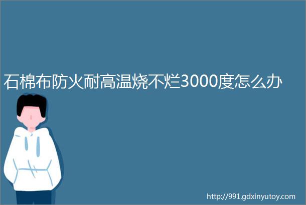 石棉布防火耐高温烧不烂3000度怎么办