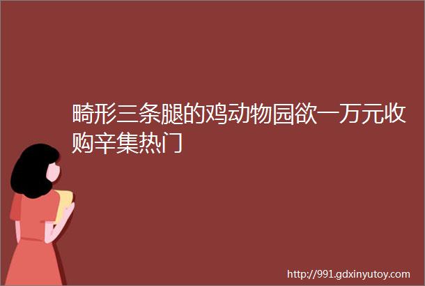 畸形三条腿的鸡动物园欲一万元收购辛集热门