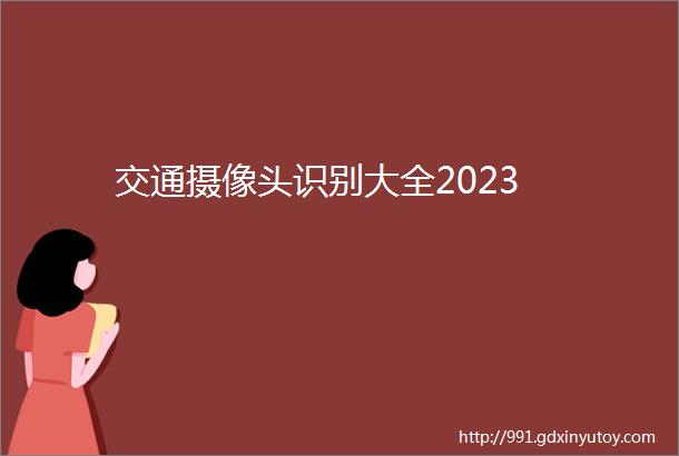 交通摄像头识别大全2023