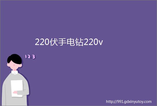 220伏手电钻220v