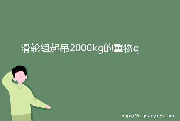 滑轮组起吊2000kg的重物q