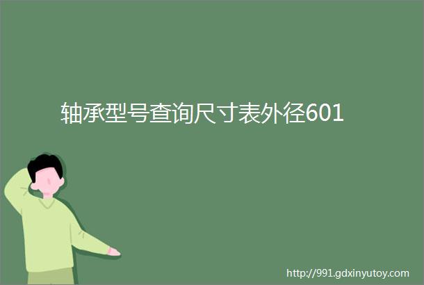 轴承型号查询尺寸表外径601